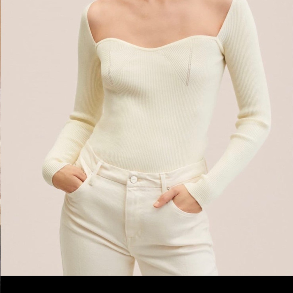 bra effected long sleeve sweater